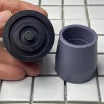 28 mm lazdelės kėdutės guminis ramentų antgalis ir pėdos pagalvėlė pilka spalva