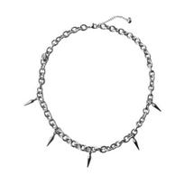 Unisex karoliai tuščiaviduriai grandinės kniedės dekoras Vienspalvis apynių Reguliuojamas ilgis klubų vakarėlio stiliaus Punk Club Choker