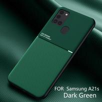 Automobilinis magnetinis laikiklis skirtas Samsung Galaxy A21S A 21S plonos odinės tekstūros matinis dangtelis, skirtas Galaxy A21 SA 21 51 71 M30S Coque For Galaxy A71 mėlyna