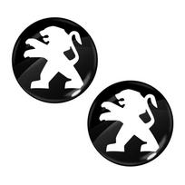 14mm Automobilio Nuotolinio Raktų Pakabuko Emblema Ženklelis Radijo Mygtuko Lipdukas Peugeot 308 408 508 RCZ 208 3008 2008 206 207 108 406 407 408 206 207 208 306 307 2pcs black