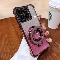 Blizgantis smūgiams atsparus magnetinis telefono dėklas Xiaomi 15T Pro skirtas Xiaomi 17 Pro Max 13T 14T 15T Pro 14 15 Ultra su stovu-laikikliu Xiaomi 15T Pro