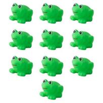 10 vnt. vonios žaislų mažyliams, vinilinė, spaudžiama, animacinio filmuko varlės žaislas, saugus duše, vandens žaislas sensoriniam mokymuisi 10pcs green