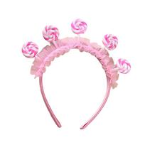 Novelty Candy Hair Hoop Cosplay Sweet COSPLAY Halloween Cartoon Role Playing Headdress Prom Party Live Show Accessories 2 rožinė