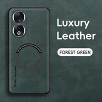 For Honor 90 90 Pro 90 Lite Fine Hole Sheepskin Magnetic TPU Soft Edge Anti-Drop Anti Fingerprint Phone Case For Honor 90 žalia