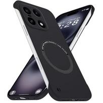 Aukštos kokybės itin plonas berėmis Magsafe dėklas OnePlus 15 telefonui, magnetinis belaidžio įkrovimo palaikymas, matinis objektyvo apsauga, smūgiams atsparus dangtelis OnePlus 15 juoda