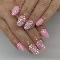 Almond Press on Nail Glossy Fake Nail Stick on Nail in 12 Sizes,24 Pcs French Nail Tips for DIY Nail Art Decorations 1