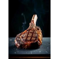 Skanus keptas Tomahawk kepsnys Plakatai Retro mėsos pjūviai Kepsnių vadovas BBQ spaudiniai Drobės tapyba Sieniniai paveikslai Namų virtuvės dekoras 21X30cm Unframed