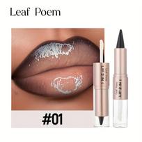 2-in-1 Dual-Ended Lip Gloss & Lipstick - Long-Lasting Formula, Waterproof Matte & Glossy Finish, Berry Tones Matte Lipstick Everyday Makeup 01