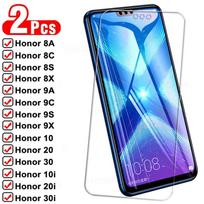 2pcs Tempered Glass For Huawei Honor 8X 8A 8C 8S 9A 9C 9S 9X Screen Protector On Honor 10 20 30 Lite 10i 20i 30i Protective Film For Honor 10 balta