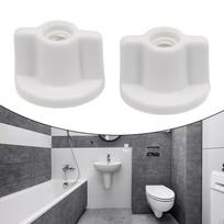 6MM Plastikinis Varžto Galvutės Veržlės Pakeitimas Tualeto Sėdynės Apačiai - 2 VNT Baltos Tvirtinimo Veržlės Suderinamos su 6MM Varžtais & 2.5cm Dydžio China Mainland