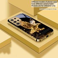 Auksinio drakono totemas, skirtas Samsung Galaxy S20 FE S21 S22 S23 Plus S24 Ultra 25Ultra S21+ S9+ S22Plus, auksinis stiklinis telefono dėklas Galaxy S8