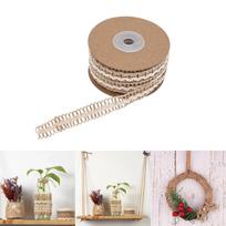 Jute Burlap Craft Ribbon Hessian Rope for Gift Wrapping h400 white