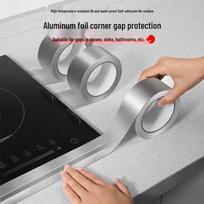 Atsparus ugniai, alyvai ir vandeniui aliuminio folijos juosta aukštos temperatūros virtuvėms Aluminum Foil Tape 0.06mm; 3cm*5m