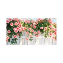 Spring Pink Flowers Fence Removable Floral Wall Art Wall Decal Murals Peel And Stick B