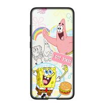 Telefono dėklas Samsung Galaxy S25 S23 S22 S24 Ultra FE A05 A06 A15 A16 A36 A37 A35 A54 A55 A56 A57 A25 A26 A53 Animacinis S-SpongeBobs Kvadratinės Kelnės Dangtelis for iPhone 12 Mini rausvai ruda