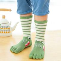 Vaikų penkių pirštų kojinės, prakaitą sugeriančios pirštų kojinės, patogios medvilninės kojinės 7-12 years old-4