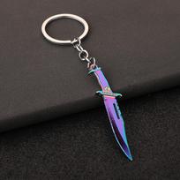 Valorant Merchandise Weapon: Knife Full Metal Model Keychain Pendant One Size violetinė