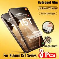 3Pcs Soft Hydrogel Films for Xiaomi 15T 14T Pro Full Coverage Screen Protector For xiaomi 17 Pro Max 13 12 11 Pro Film Hydrogel Film&Xiaomi 17 balta