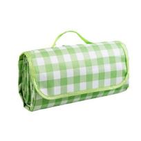 Picnic Mat Waterproof Moisture Proof Easy to Clean Portable Nonwoven Fabric Picnic Mat Folding Picnic Blanket S žalia