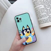 MH23 Bluey telefono dėklas, skirtas Samsung S20 S21 S22 S23 S24 FE Ultra Plus Lite S21S A55 A07 A17 F06 F16 M06 M16 M56 A36 A37 A57 Samsung S22 Plus juodmedis