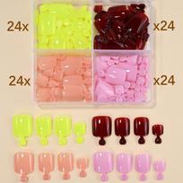 96/144/288 Pcs Full Cover Fake Toenail Artificial Foot Nail Art Tips  Foot Extension TD03-96pcs