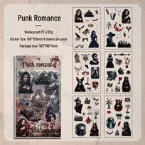 Autron Tuborg Dark Gothic Journal Sticker Pack - Retro Collage PET Cut Film Stickers