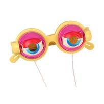 Crazy Eyes Googly Glasses Toy Winking Glasses with Pull-String Blinking Action Fun Novelty Prop for Kids Party Stage Performance A