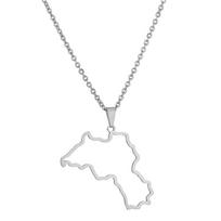 Madingas Sidabrinis/Auksinis Kurdistano Šalies Teritorijos Karoliai Unisex Moterys Vyrai Grandinėlė sidabras