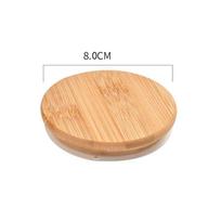 Stalių gamybos sandarinimo žiedas Medinis silikoninis žiedas Bambuko dangtelis Laikymo indas Arbatos rinkinio priedai Puodelio dangtelis 8cm-C1