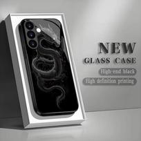 Dragon design tempered glass phone case suitable for Samsung Galaxy S26 S25 S24 S23 S22 S20 FE/Ultra/Plus5G anti drop back cover GalaxyS25