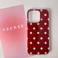Korean Ins Red Polka Dots Phone Case for Samsung Galaxy A37 A57 A17 A07 A56 A36 A26 A73 A55 A54 A53 A52 A34 A33 4G 5G Back Cover Samsung A05 4G gray