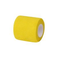 Shockproof Non-Slip Tattoo Grip Tape: Disposable Self-Adhesive Elastic Bandage 5cm x 4.5m geltona