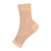 Compression Ankle Sleeve Support Sock for Sports and Daily Use Elastic Breathable Open Toe Ankle Brace Protective Sleeve for Joint Stability S