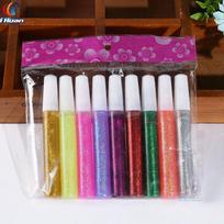 Creative Colorful Glitter Glue Pens (10-Pack) for DIY & Kindergarten Projects purple