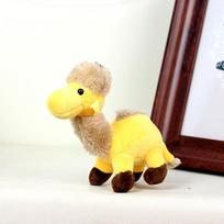 Adorable Plush Camel Toy Bell Ornament Souvenir Cute Stuffed Animal Keychain Dark Brown 1