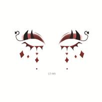 Halloween Masquerade Tattoo Stickers - Temporary Face Prank Makeup Patterns
