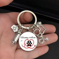 Doctor  Keychain Stethoscope Bag Hanging Ornament School Work Backpack Decoration for Healthcare Providers Gift A11