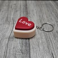 3D Printed Cat Paw Heart Clicker Pendant Keychain Cute Cartoon Bag Decoration for Friends Birthday Party Favor 02