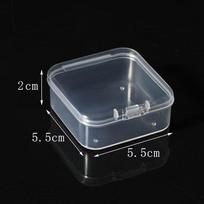 5.5cm Translucent PP Plastic Perler Bead Box with Lid for Jewelry or Small Parts