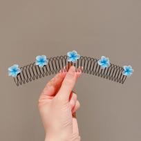 Spring U Shape Hair Styling Comb Headband Flower Hairpin Fresh Invisible Extra Hair Holder  Women style 8