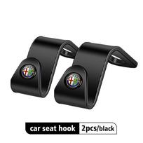 Car Seat Back Hook Purse Bag Hanger Auto Accessories For Alfa Romeo Giulia 147 Mito 156 159 166 GT Stelvio Brera Volante