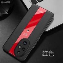 Leather Phone Case For Honor 200 Case Stylish Luxury Soft Back Cover For Honor200 5G Camera Protection Shell Shockproof Bumper For Honor 200 raudona