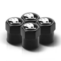LQLT3 4pcs Metal Car Wheel Tire Valve Caps Stem Case Covers Accessories For Skoda S Kodiaq Octavia 2 3 Yeti Karoq Rapid Fabia VII A5