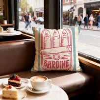 Art Coastal Charm Sardine Cushion Cover Decorative Cushions Covers Cover Sofa x Pillow  Piece x x Pillowcase 30X30cm