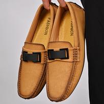 Fashionable Outdoor Round Toe Breathable Anti Slip Lazy Driving Shoes 2025 High-quality Men's Hand Sewn Comfortable Casual Shoes 38 ruda