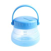 800/1200/1500ml Fresh Keeping Bucket Heat Resistant Leak-Proof Foldable Sealed Bucket with Handle with Scale