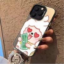 Big face lazy sheep metal button is suitable for Apple 15promax mobile phone case iPhone13/12xsmax apple 15