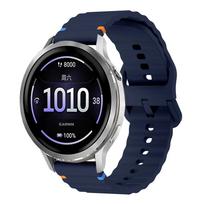 Silikoninė apyrankė, skirta Garmin Venu SQ 2 2s 3s 3 4 45mm 41mm Apyrankė, skirta Garmin Forerunner 170 570 970 965 955 265 255 265s 255s 55 165 Active 6 5 For Width 18mm  vidurnakčio mėlyna spalva