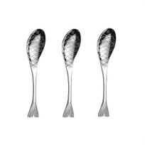 3/6/12 vnt. Nerūdijančio plieno žuvies formos stalo įrankių rinkinys su puošniomis rankenėlėmis, elegantiškas ikrų šaukštelis, sriubos šaukštas, desertinis šaukštelis namams 3pcs white