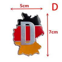 3D aliuminio automobilių automobilio emblema Vokietijos Vokietijos vėliavos logotipo grotelių ženklelio lipdukas D